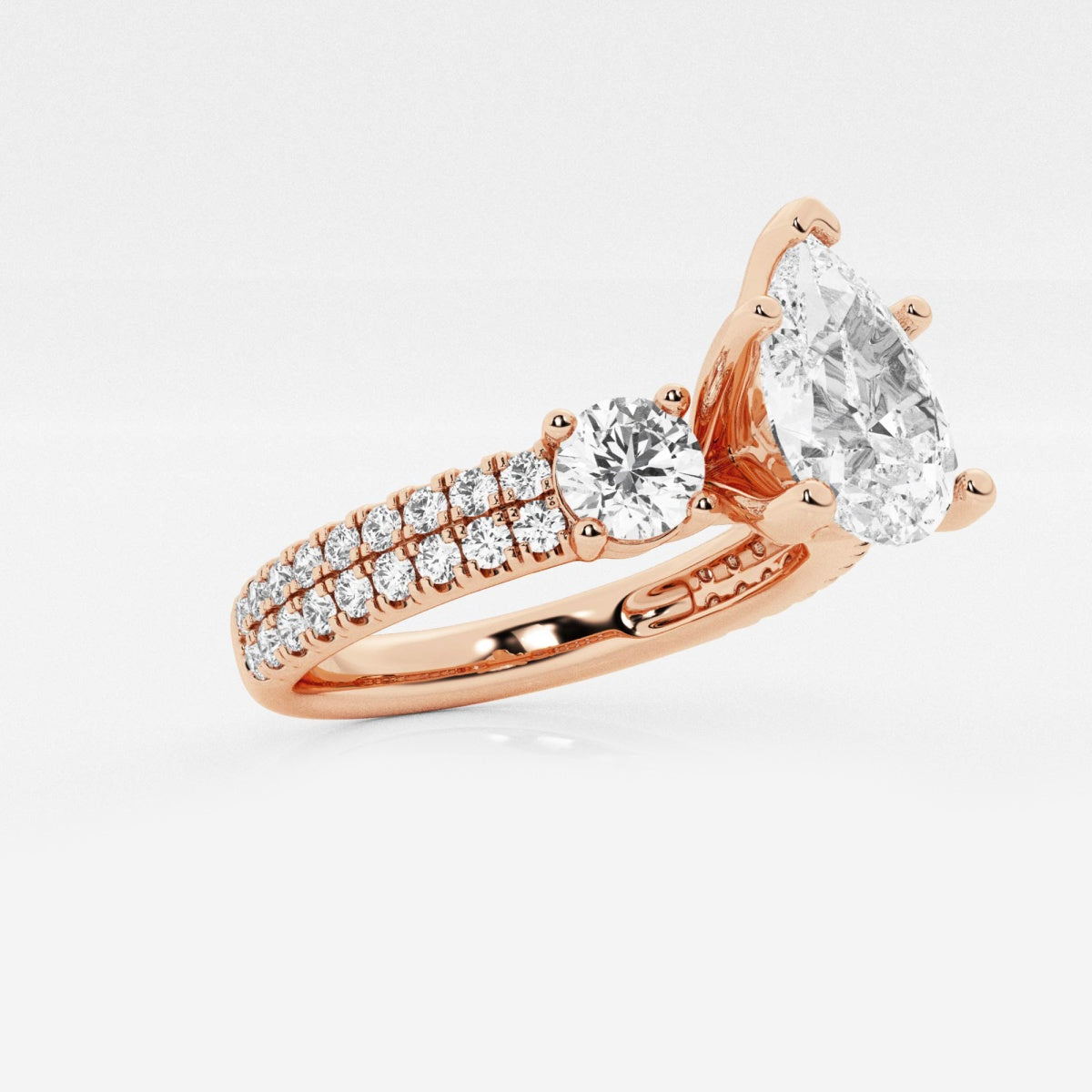 Vivienne - Double Row Accents Engagement Ring