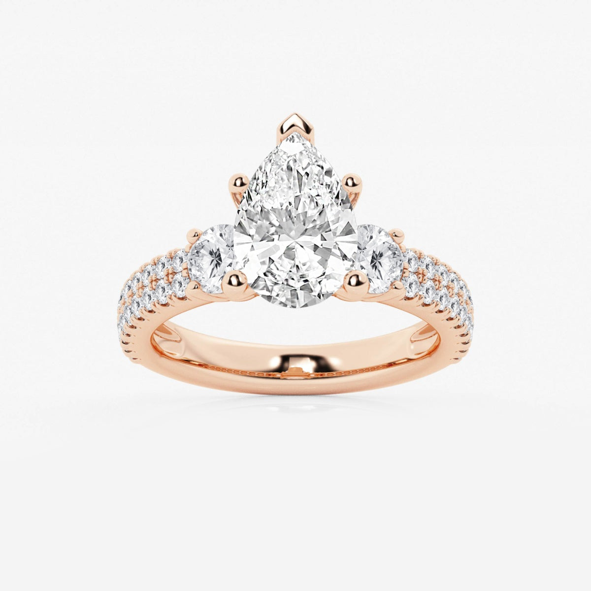 Vivienne - Double Row Accents Engagement Ring