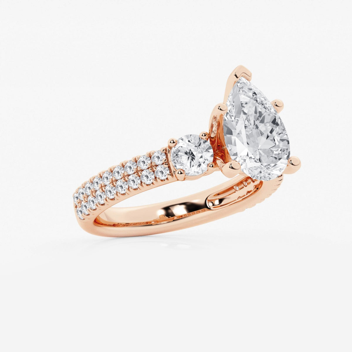 Vivienne - Double Row Accents Engagement Ring