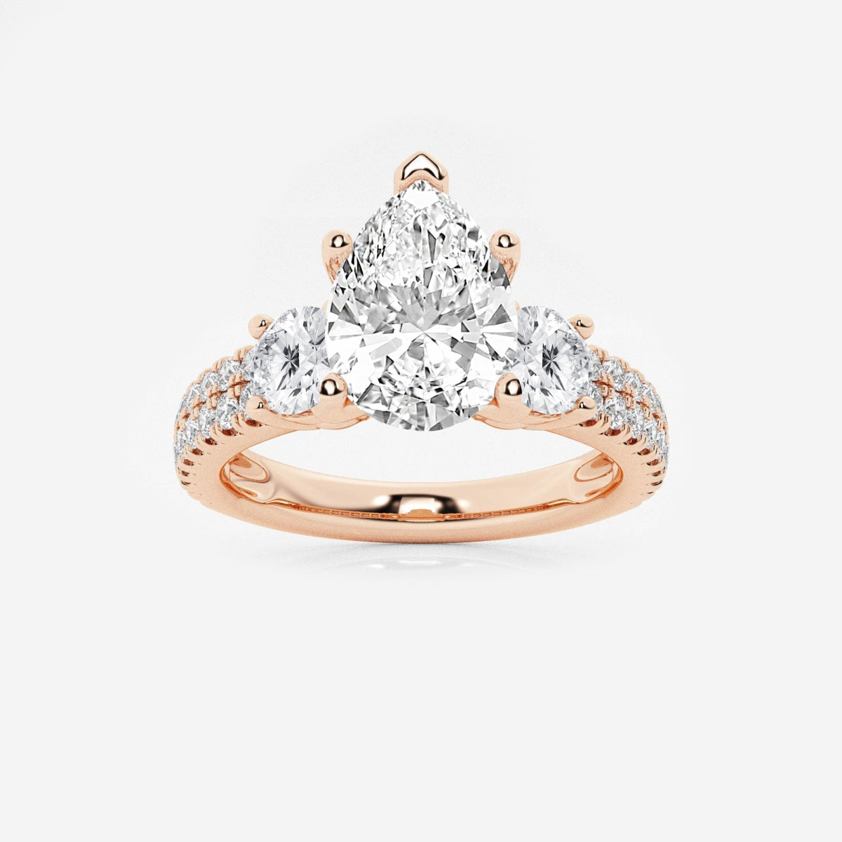 Vivienne - Double Row Accents Engagement Ring