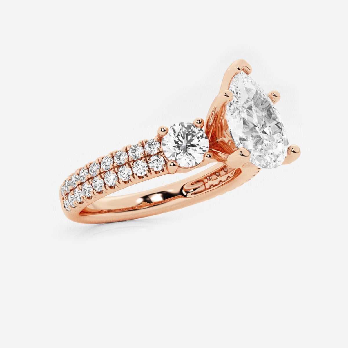 Vivienne - Double Row Accents Engagement Ring