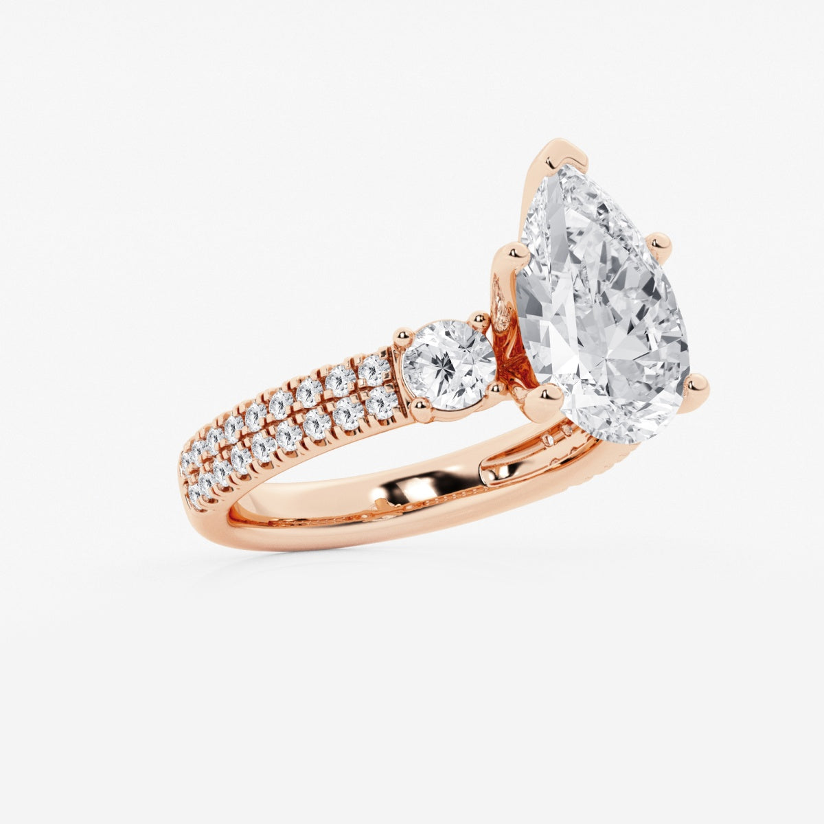 Vivienne - Double Row Accents Engagement Ring