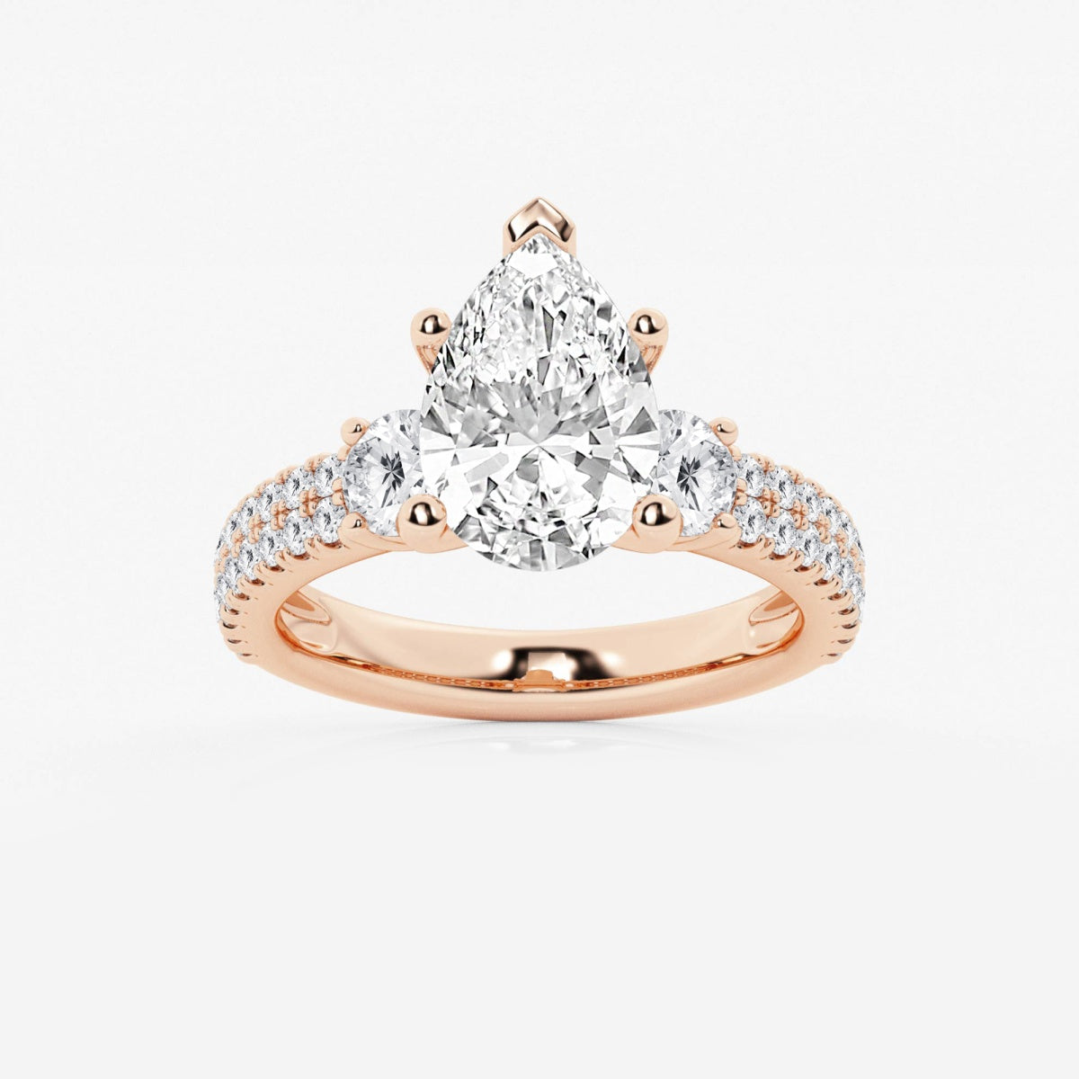 Vivienne - Double Row Accents Engagement Ring