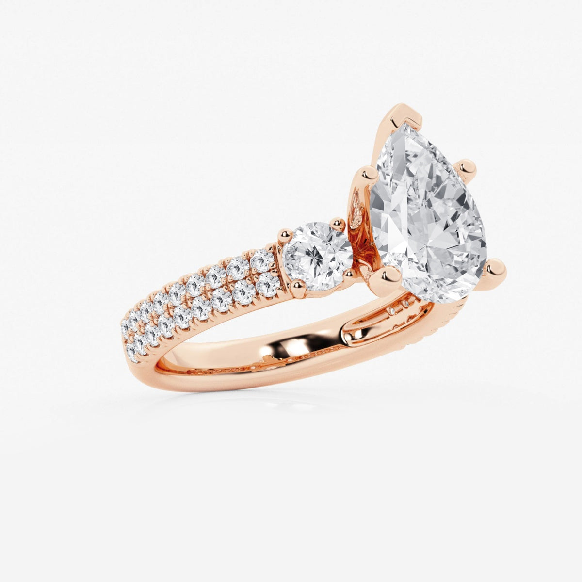 Vivienne - Double Row Accents Engagement Ring