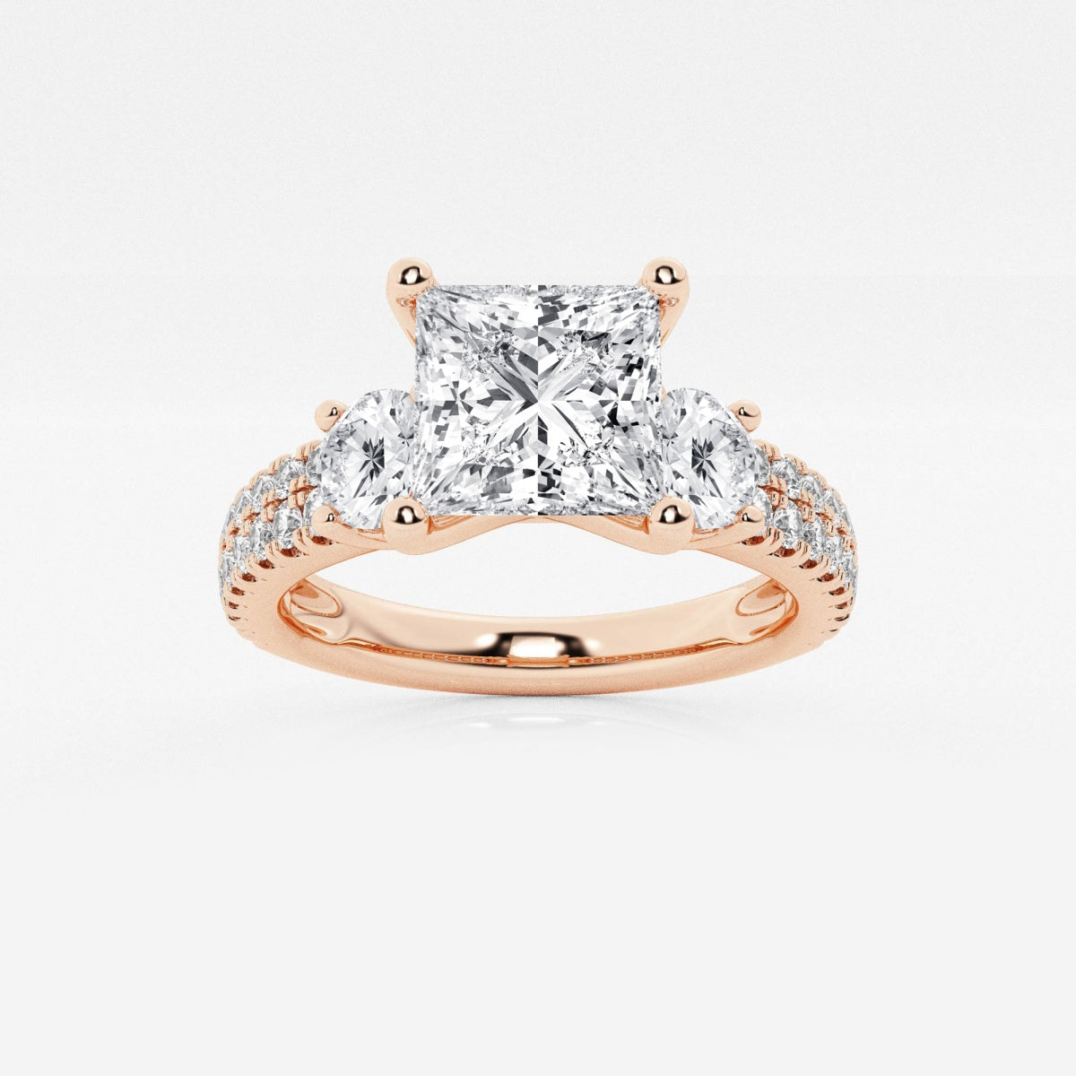 Vivienne - Double Row Accents Engagement Ring