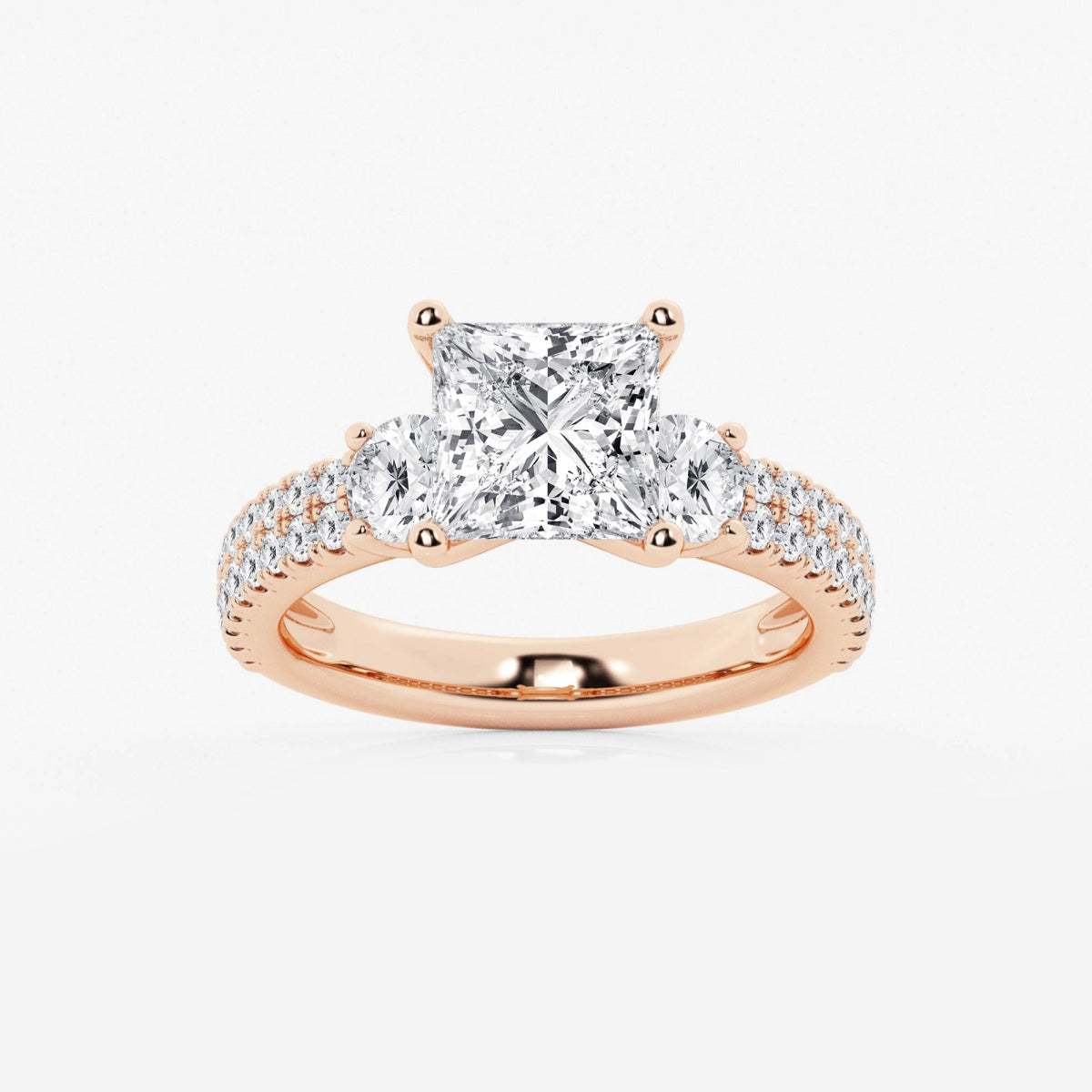 Vivienne - Double Row Accents Engagement Ring