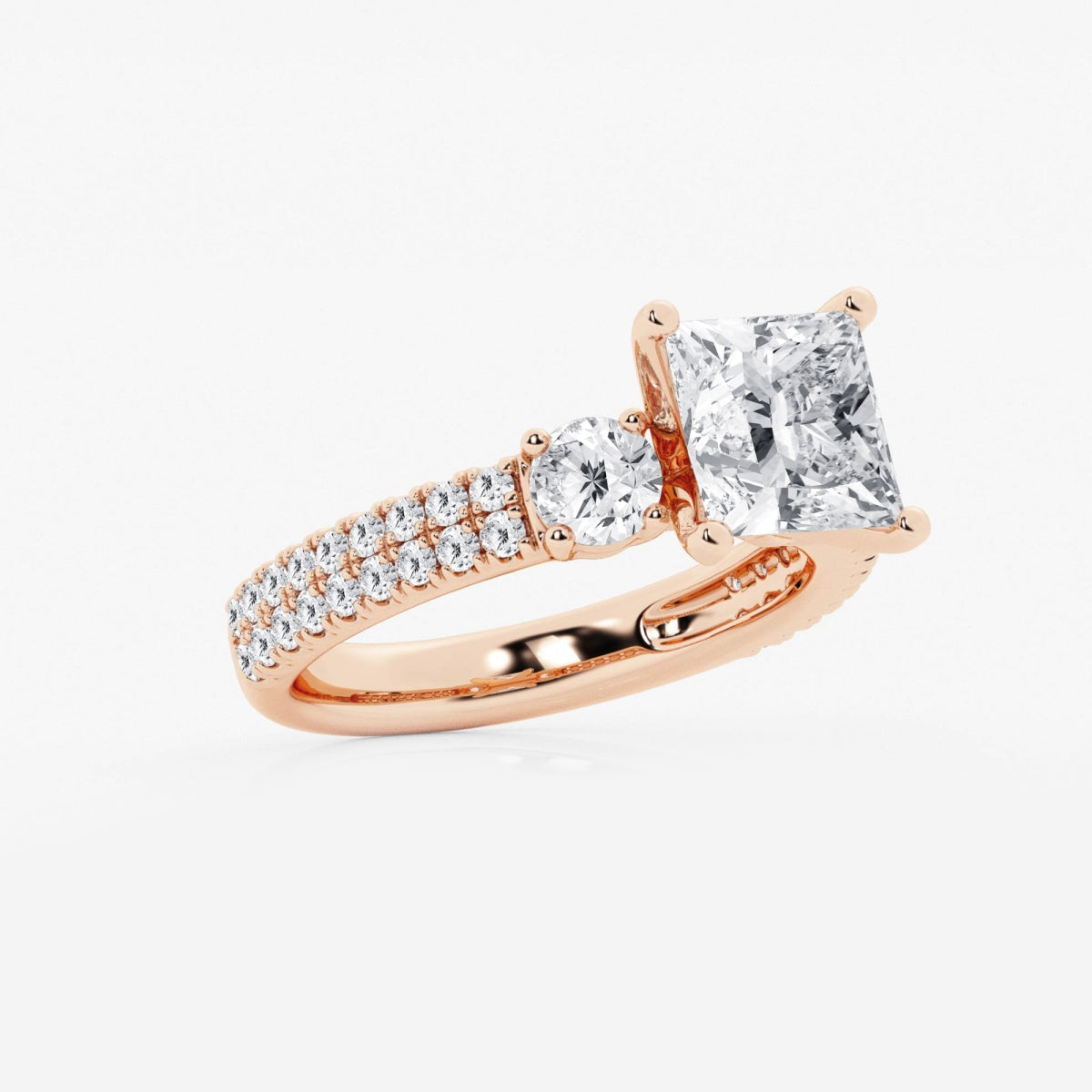 Vivienne - Double Row Accents Engagement Ring