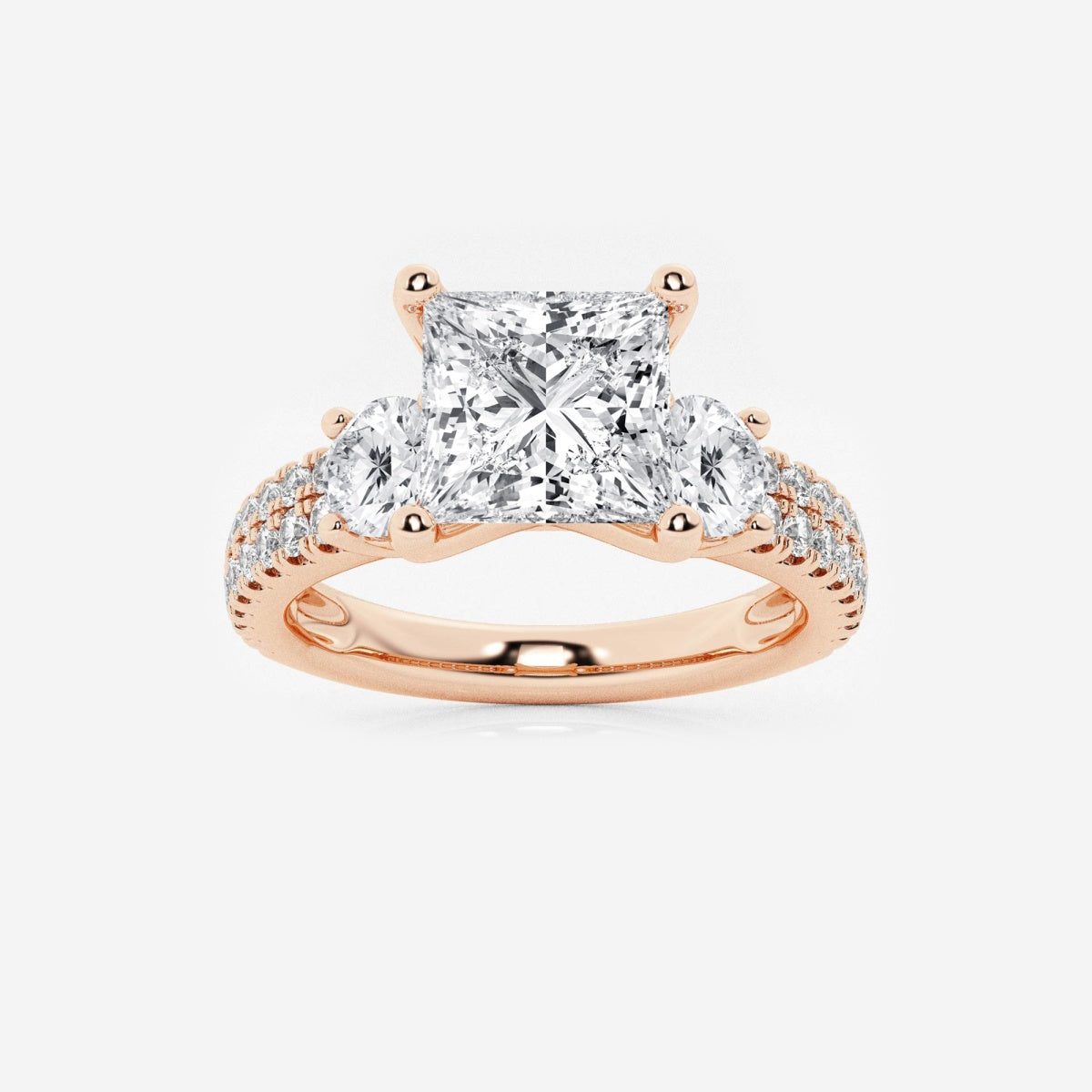 Vivienne - Double Row Accents Engagement Ring