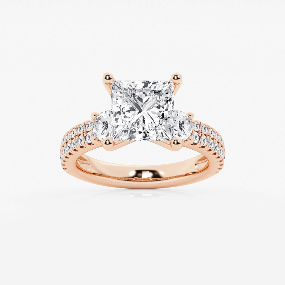 Vivienne - Double Row Accents Engagement Ring