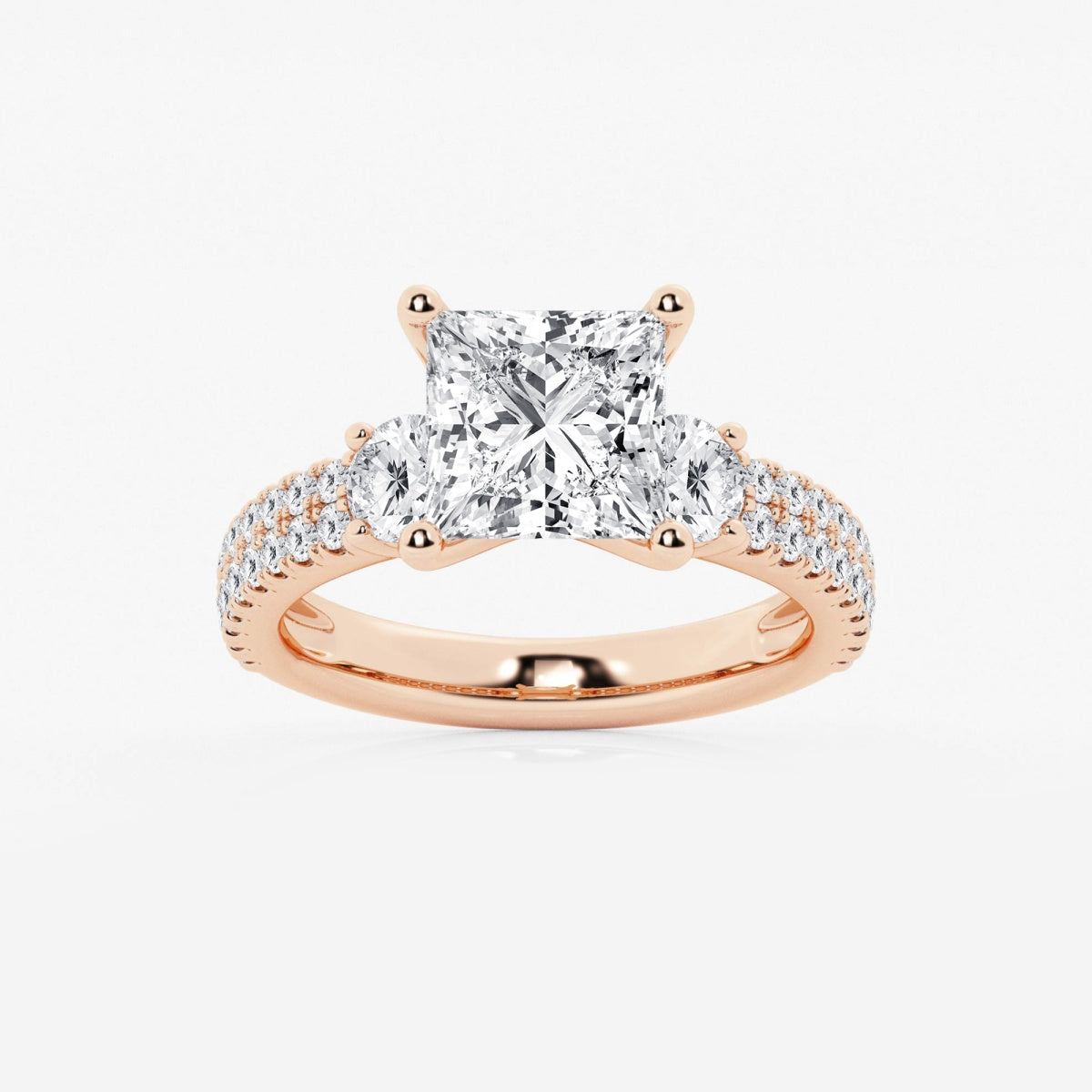 Vivienne - Double Row Accents Engagement Ring