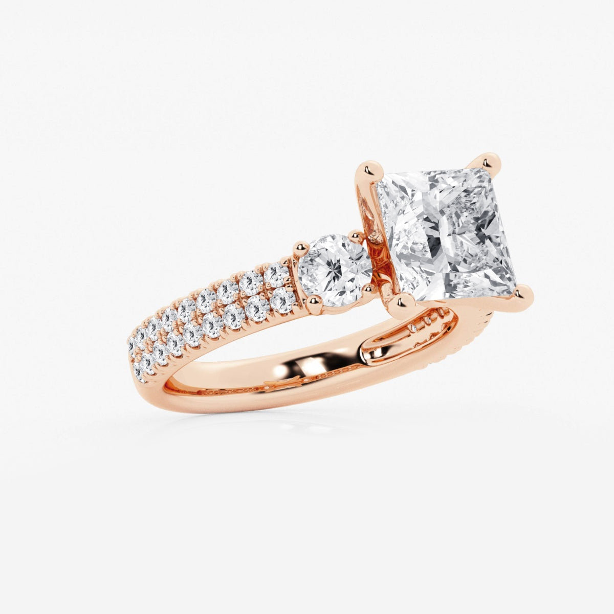 Vivienne - Double Row Accents Engagement Ring