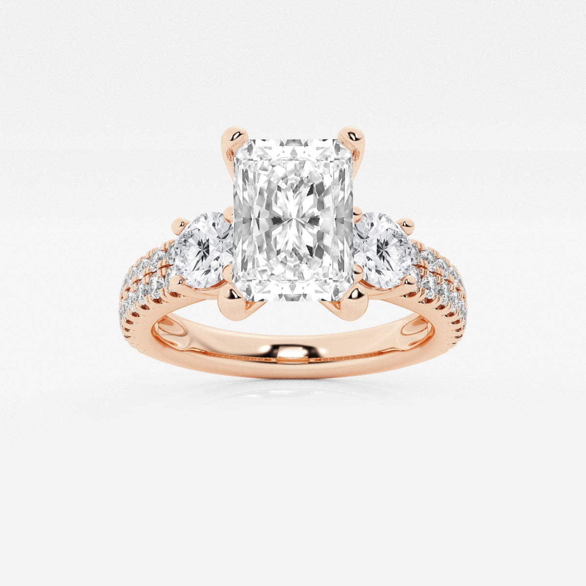 Vivienne - Double Row Accents Engagement Ring