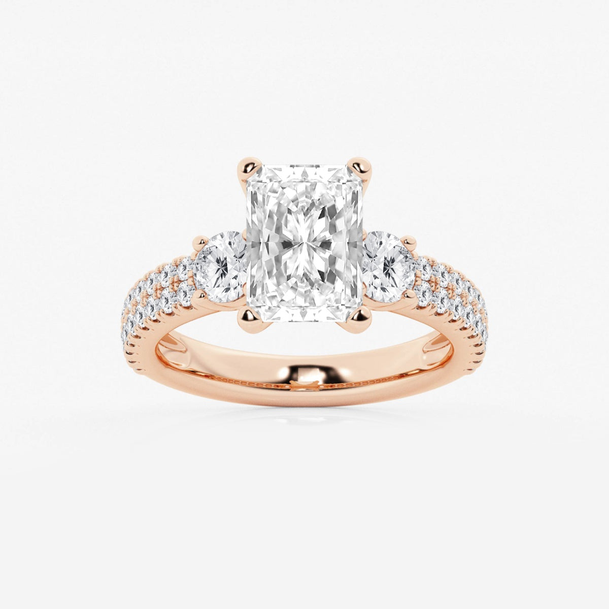 Vivienne - Double Row Accents Engagement Ring