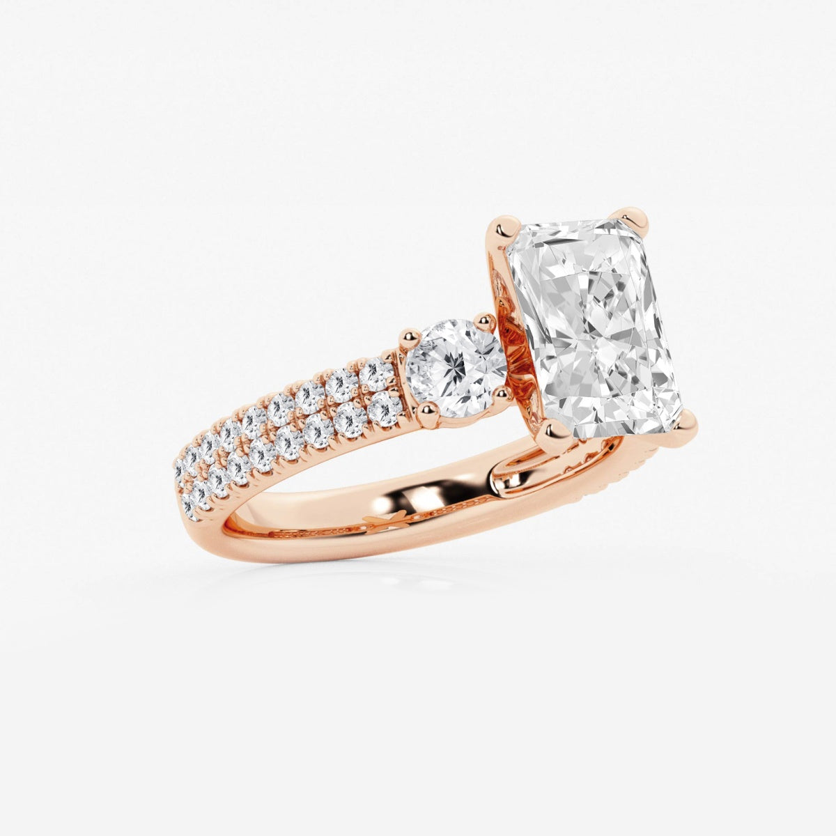 Vivienne - Double Row Accents Engagement Ring