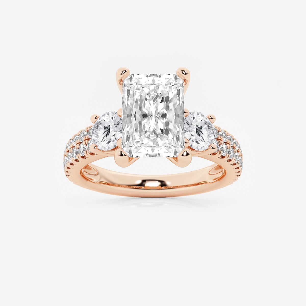 Vivienne - Double Row Accents Engagement Ring