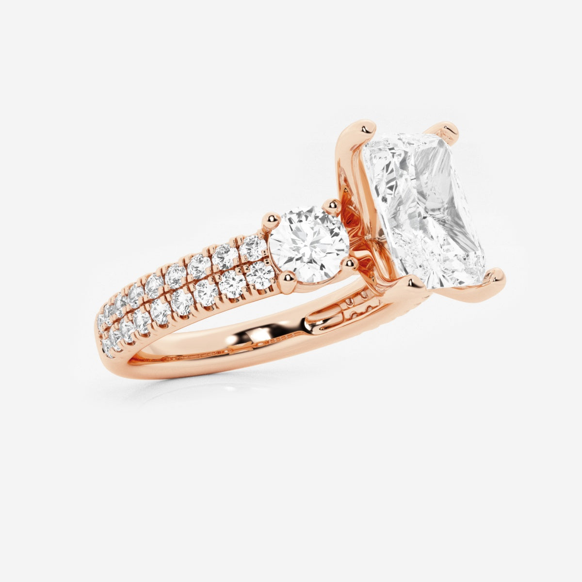 Vivienne - Double Row Accents Engagement Ring