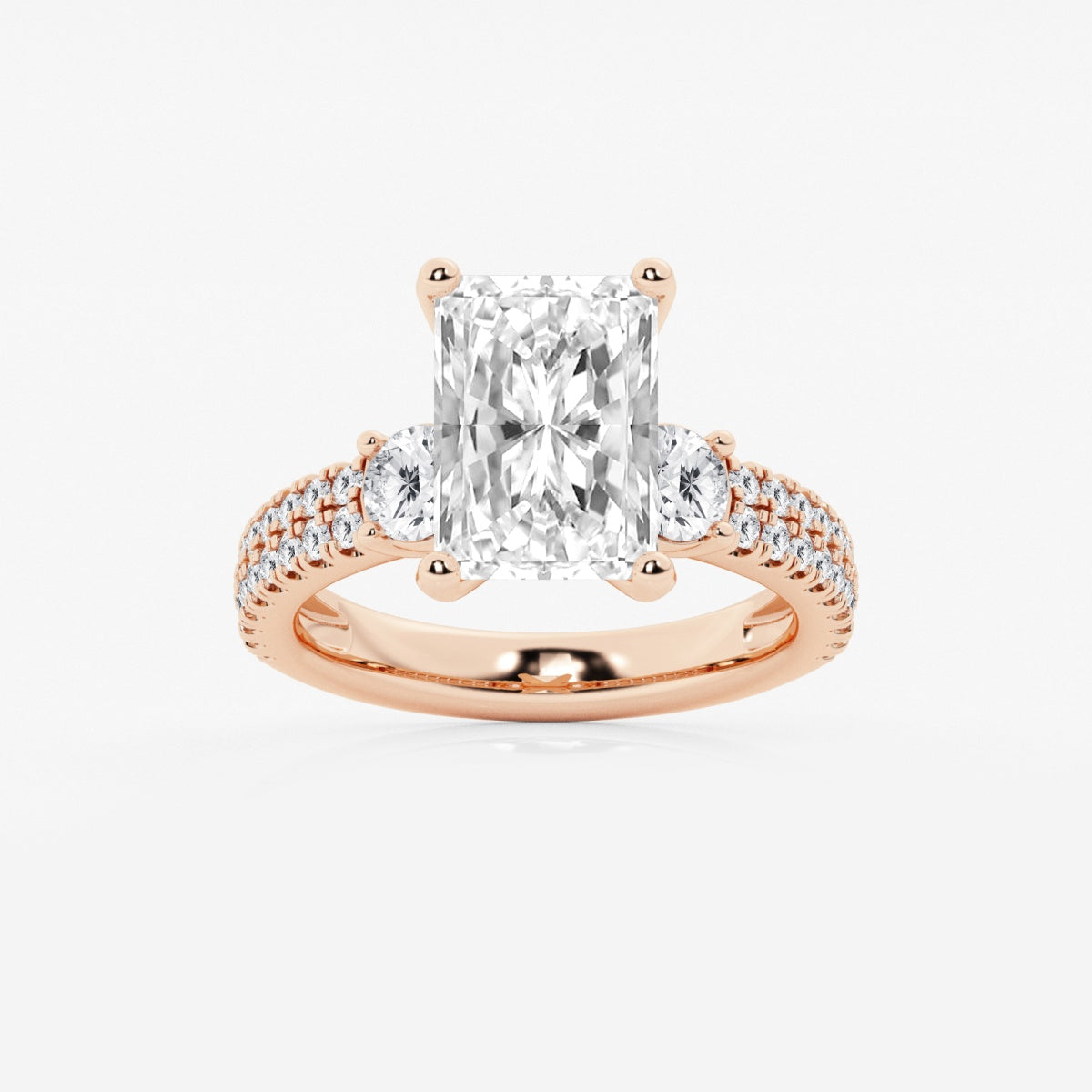 Vivienne - Double Row Accents Engagement Ring