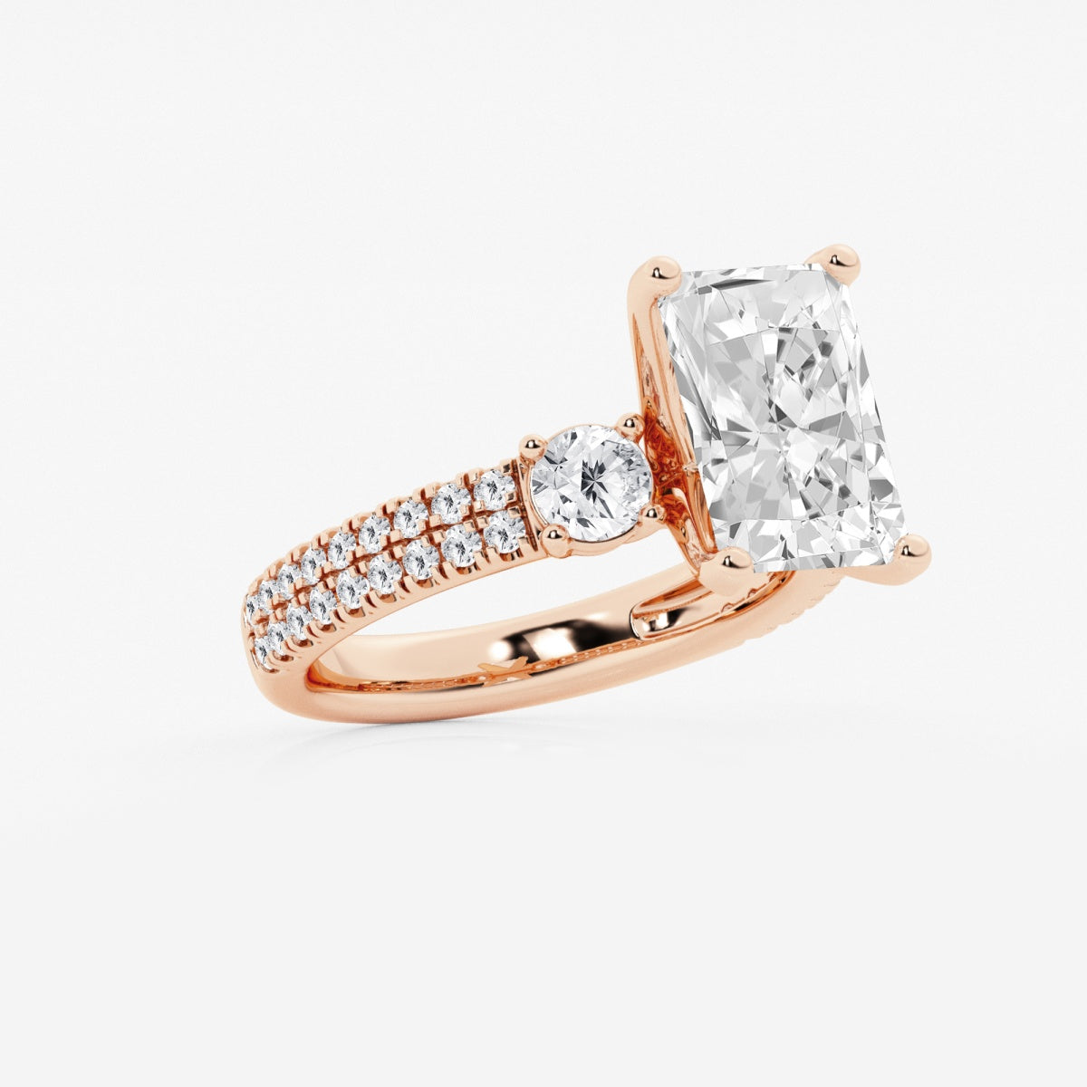 Vivienne - Double Row Accents Engagement Ring