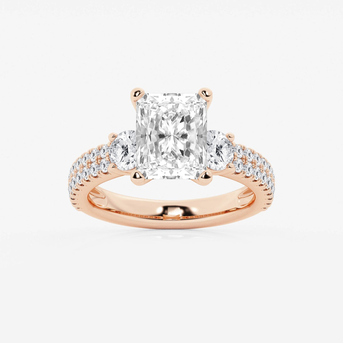 Vivienne - Double Row Accents Engagement Ring