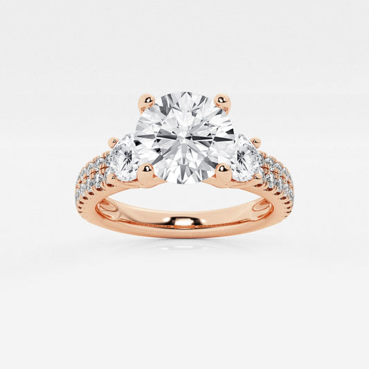 Vivienne - Double Row Accents Engagement Ring