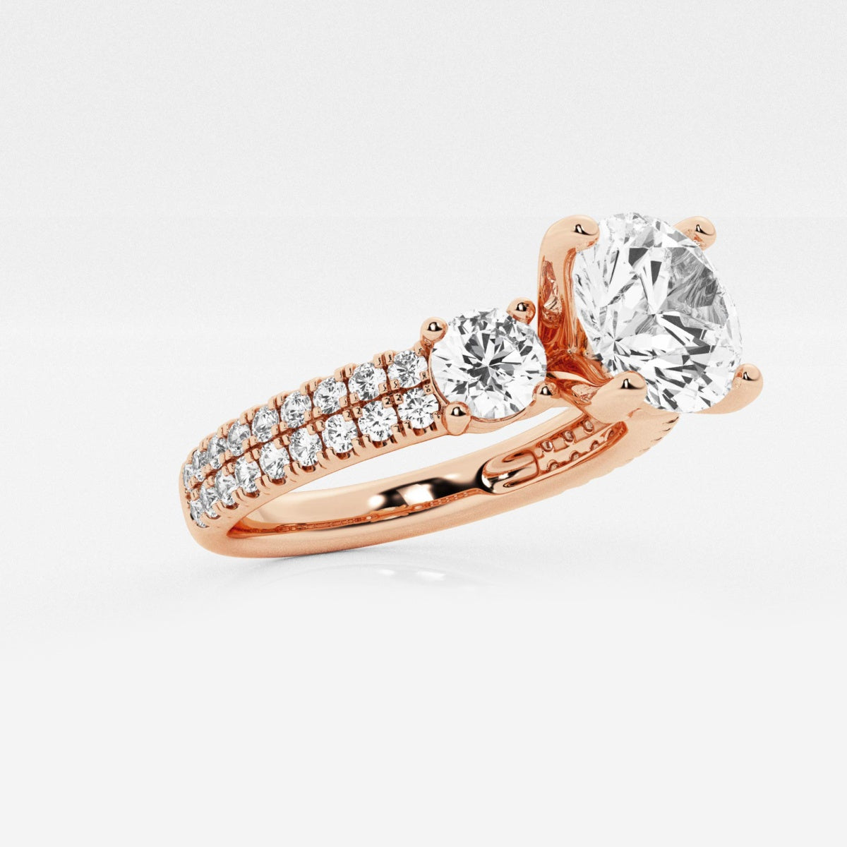 Vivienne - Double Row Accents Engagement Ring