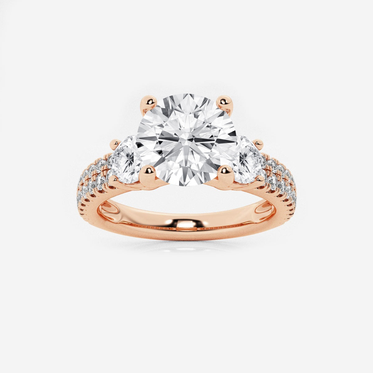 Vivienne - Double Row Accents Engagement Ring