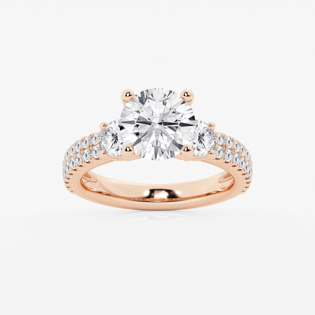 Vivienne - Double Row Accents Engagement Ring