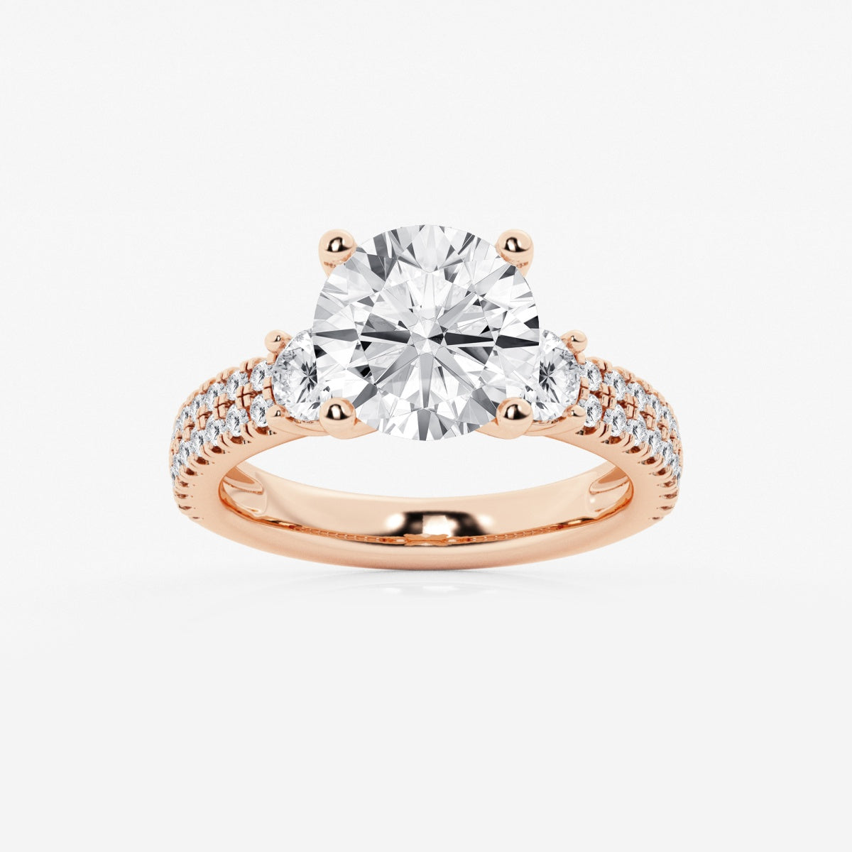 Vivienne - Double Row Accents Engagement Ring