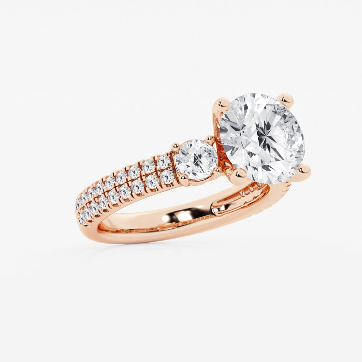 Vivienne - Double Row Accents Engagement Ring