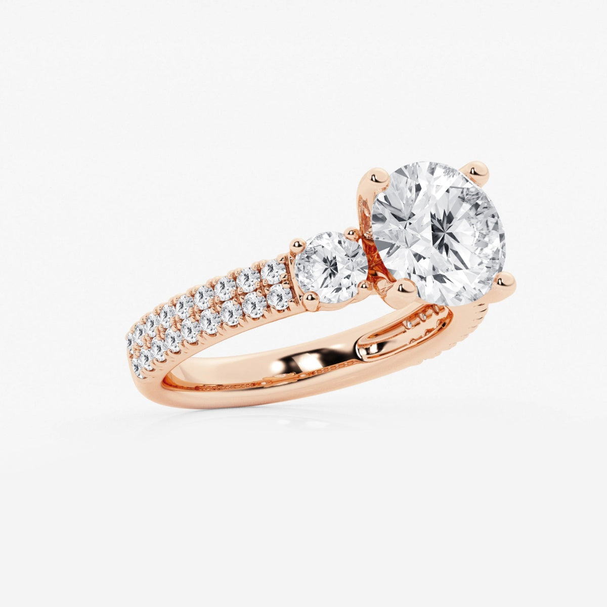 Vivienne - Double Row Accents Engagement Ring