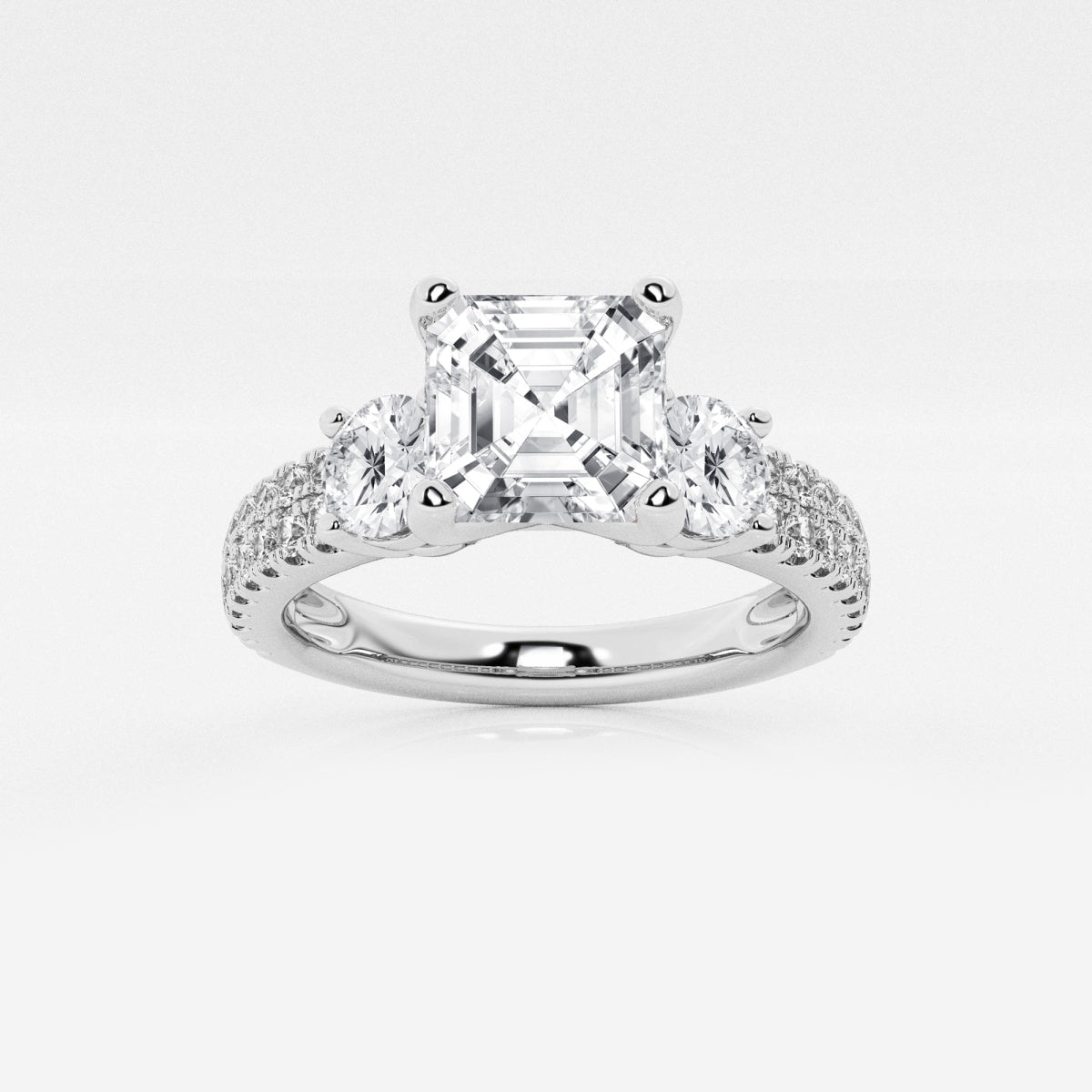 Vivienne - Double Row Accents Engagement Ring