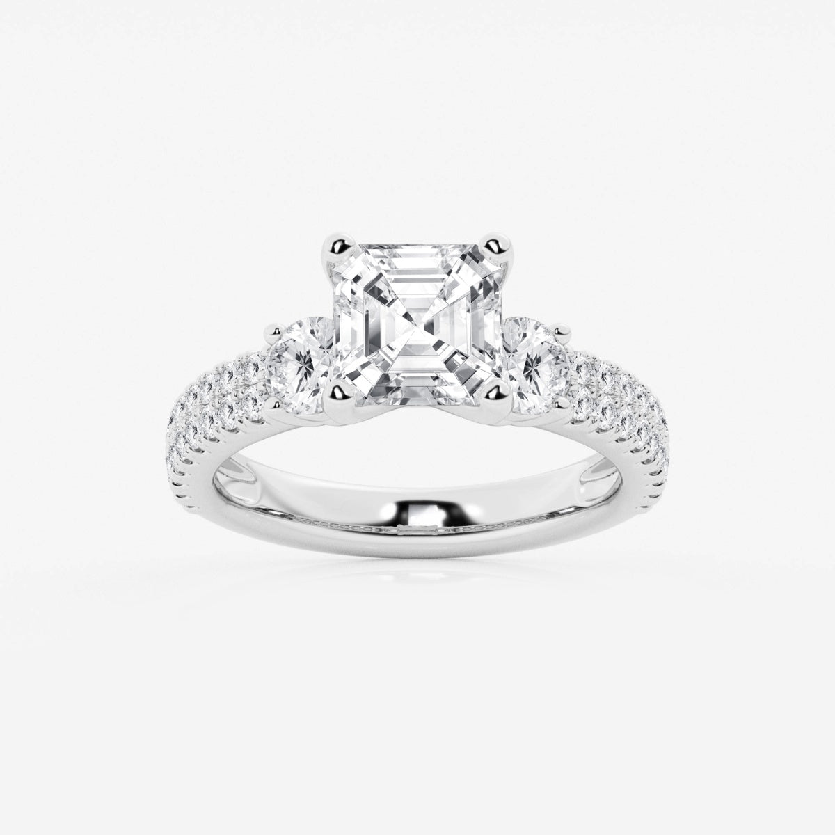 Vivienne - Double Row Accents Engagement Ring