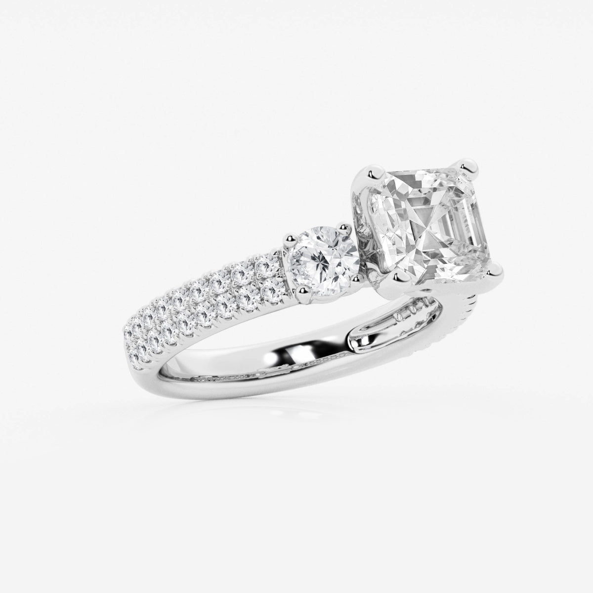 Vivienne - Double Row Accents Engagement Ring