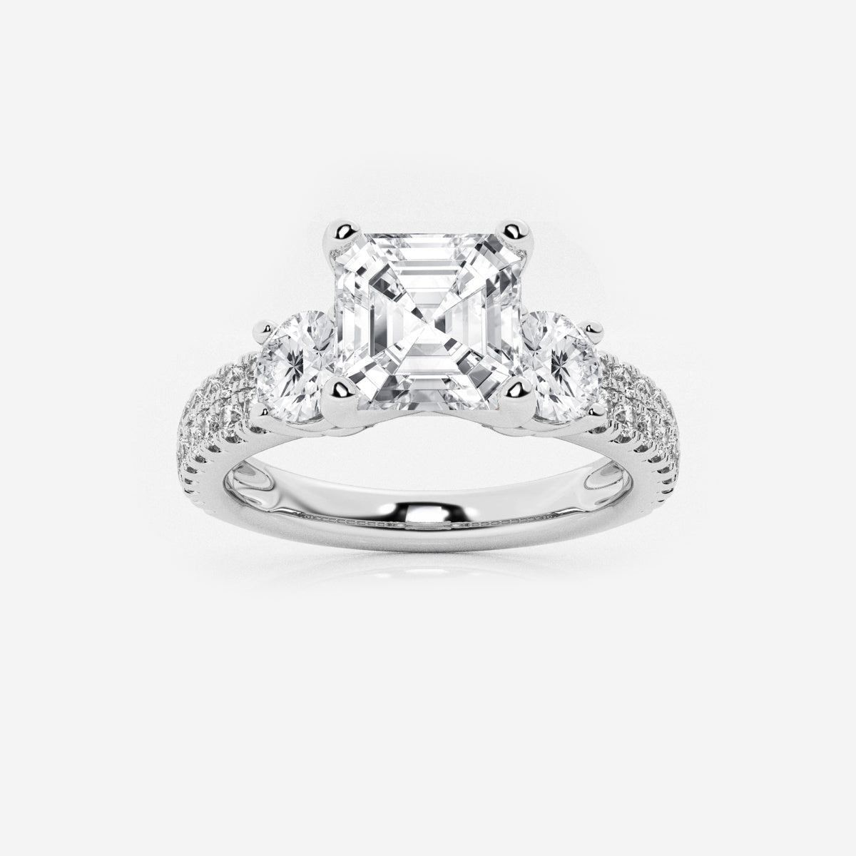 Vivienne - Double Row Accents Engagement Ring