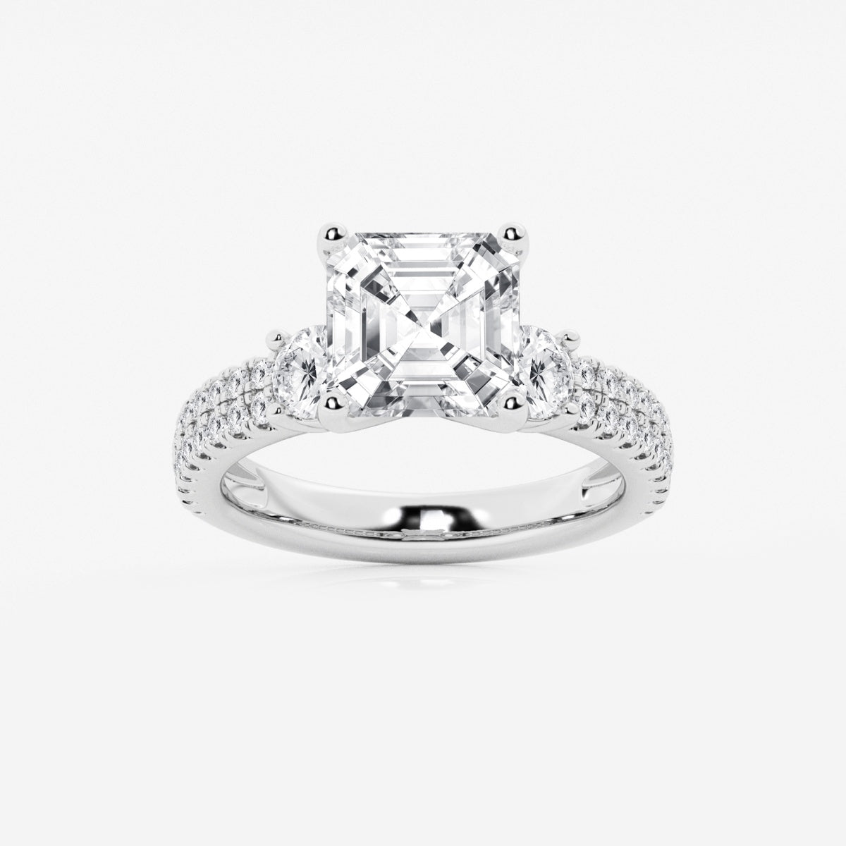 Vivienne - Double Row Accents Engagement Ring