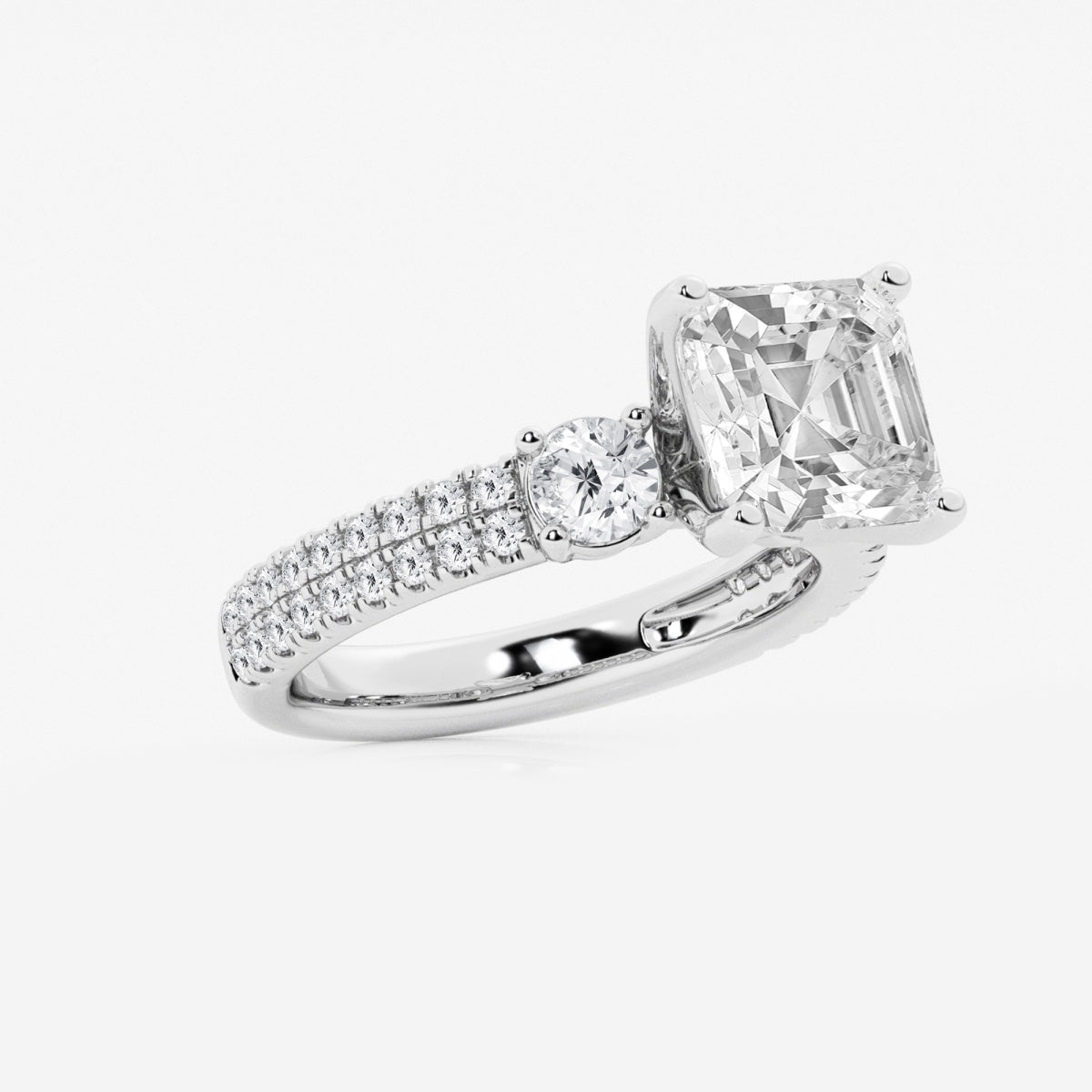 Vivienne - Double Row Accents Engagement Ring