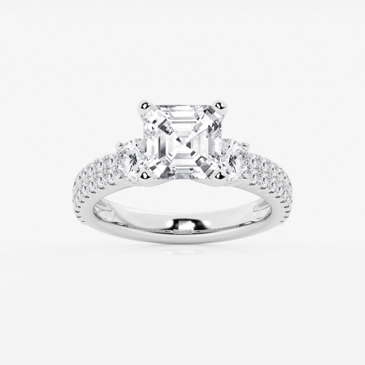 Vivienne - Double Row Accents Engagement Ring