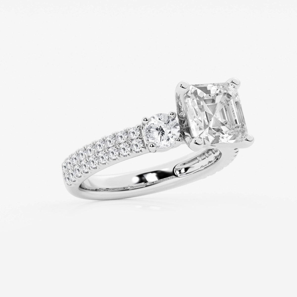 Vivienne - Double Row Accents Engagement Ring