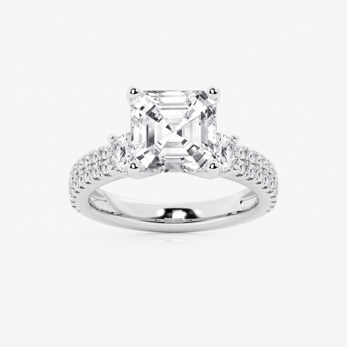 Vivienne - Double Row Accents Engagement Ring