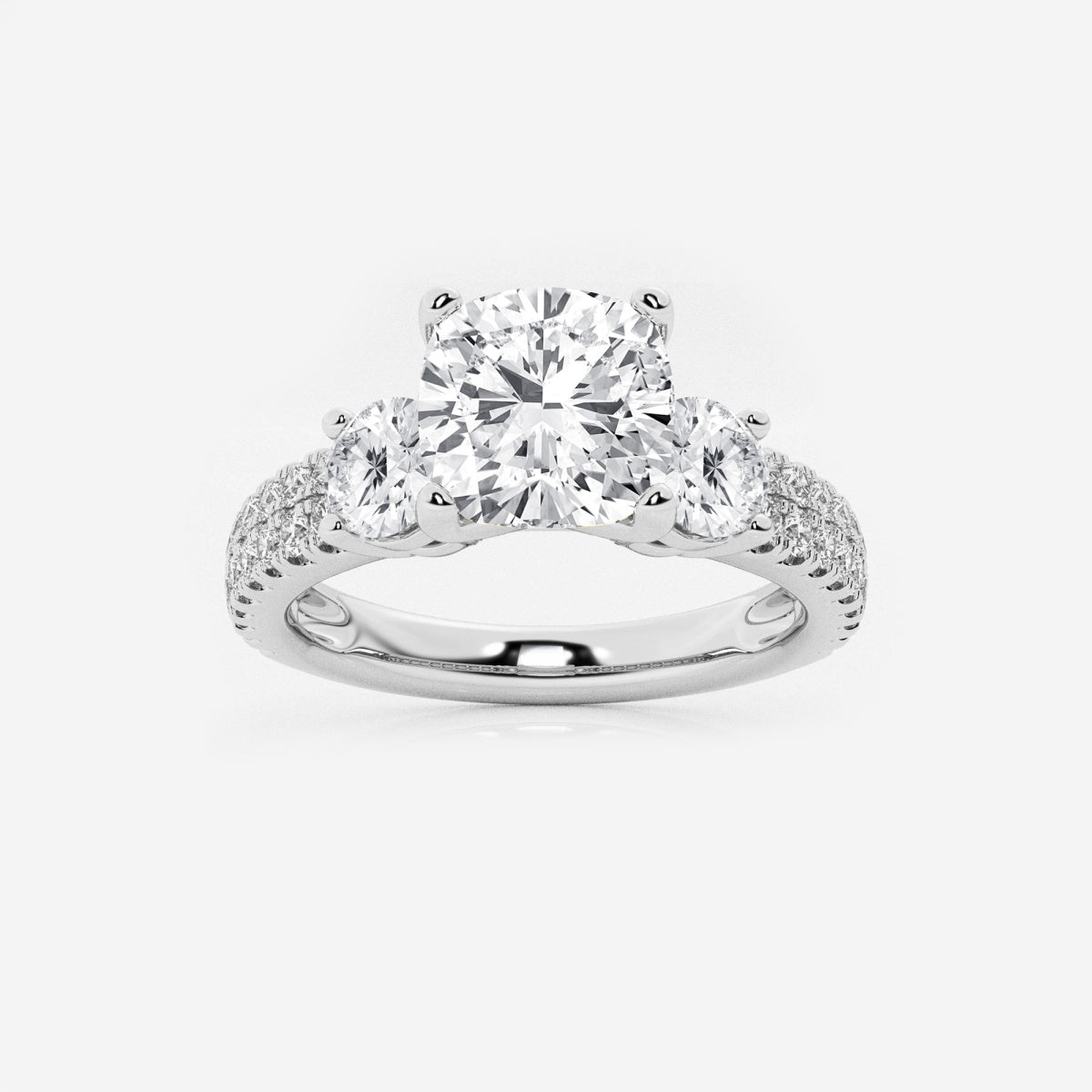 Vivienne - Double Row Accents Engagement Ring