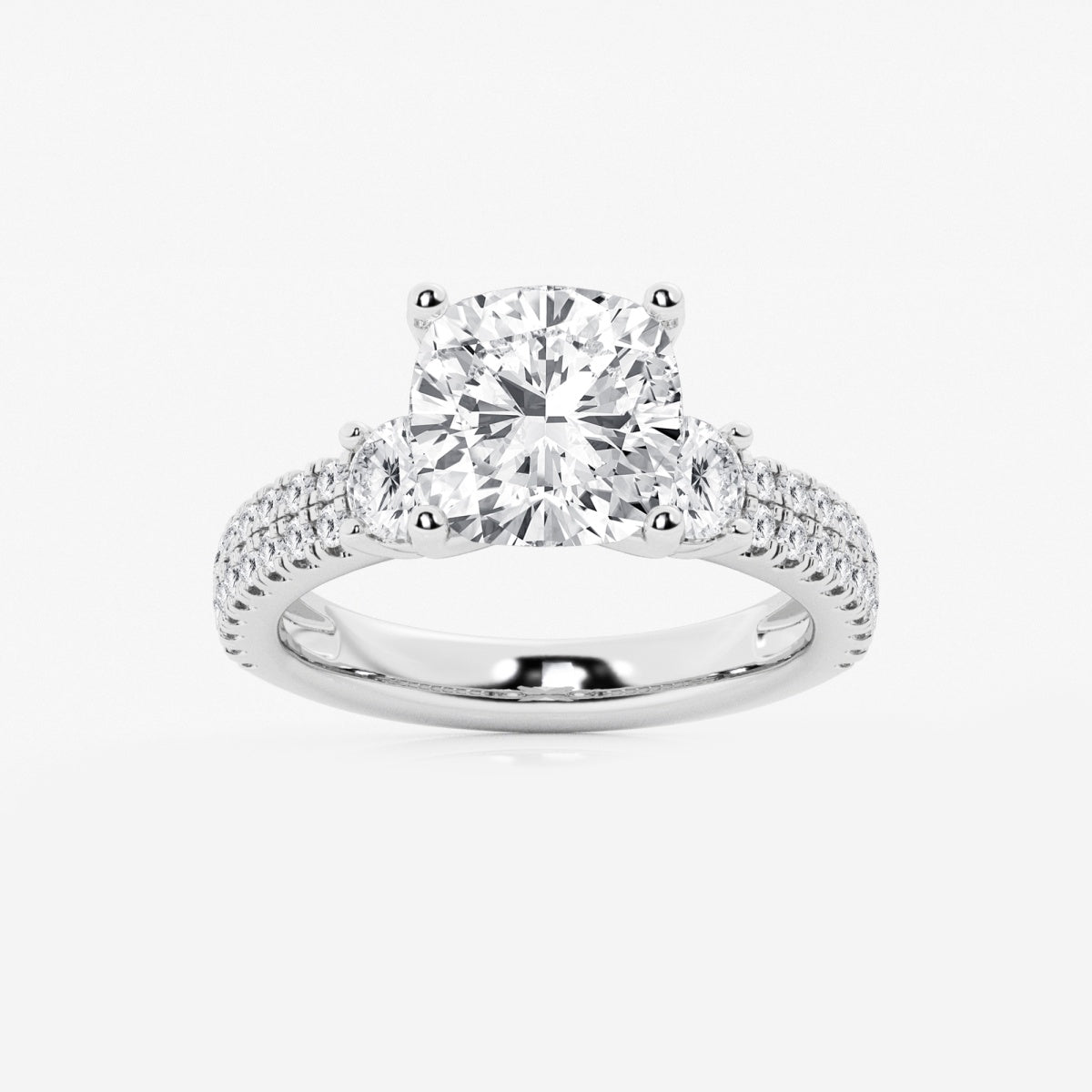 Vivienne - Double Row Accents Engagement Ring