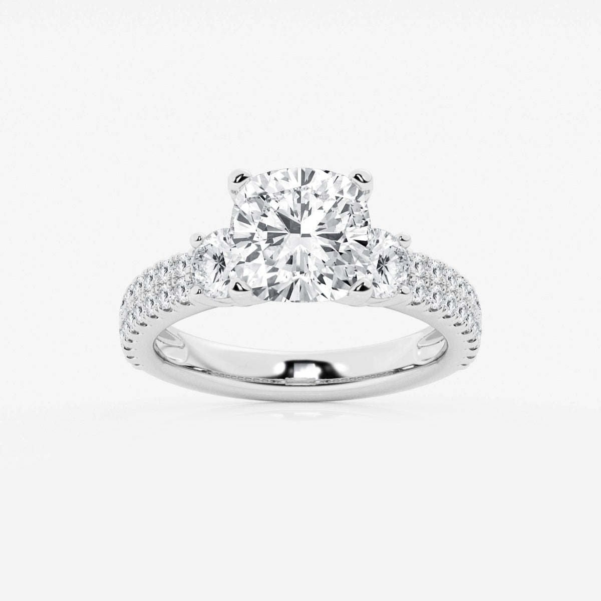 Vivienne - Double Row Accents Engagement Ring