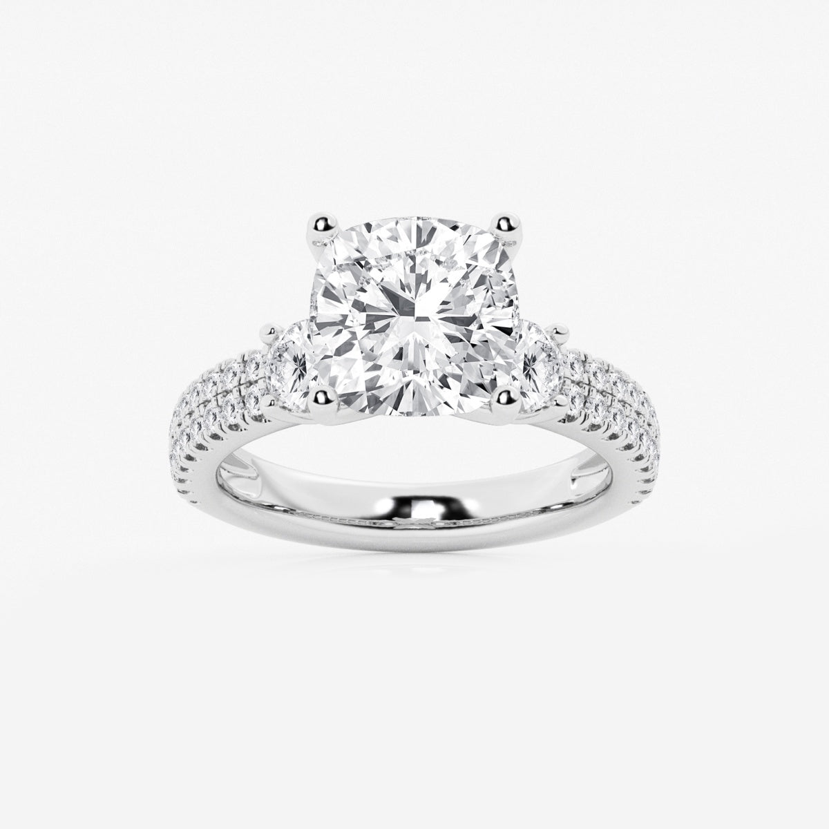 Vivienne - Double Row Accents Engagement Ring