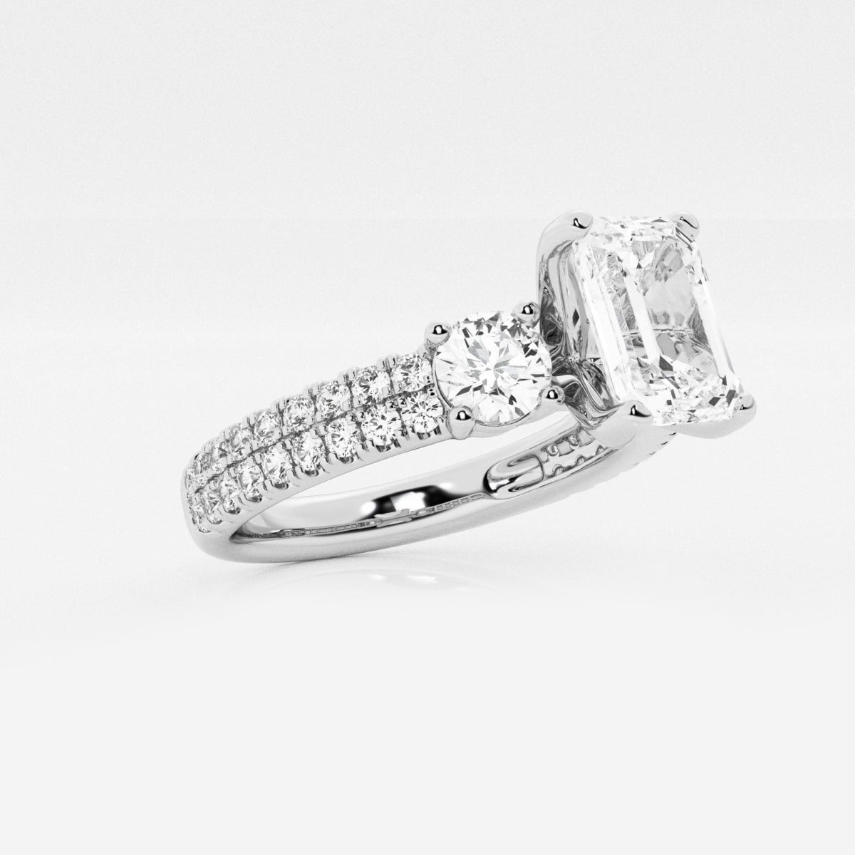 Vivienne - Double Row Accents Engagement Ring