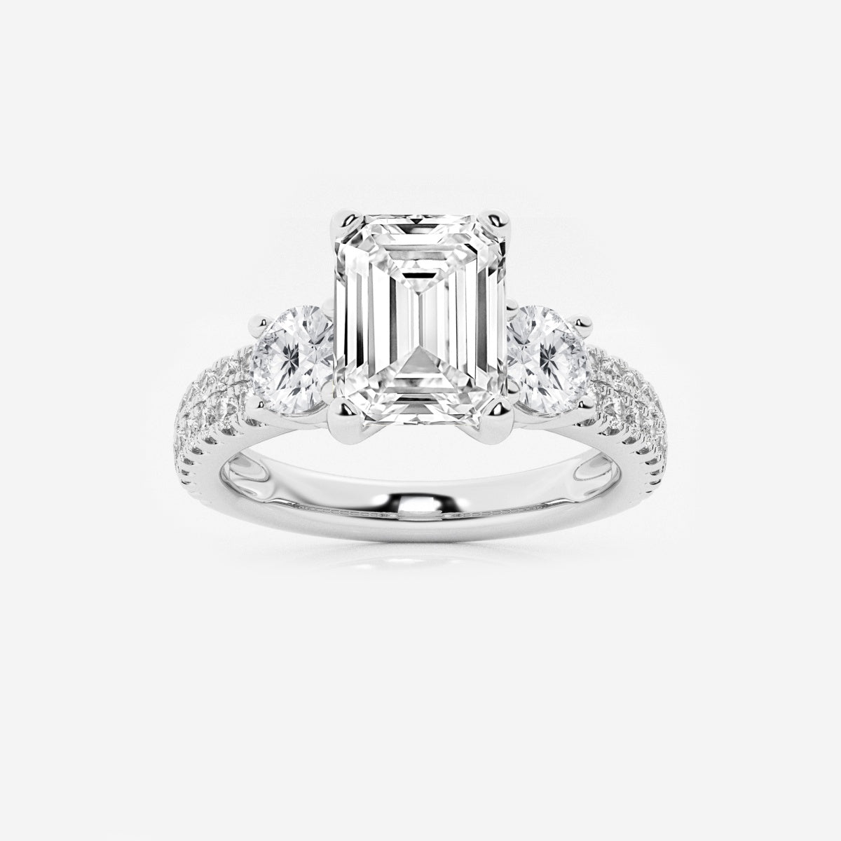 Vivienne - Double Row Accents Engagement Ring