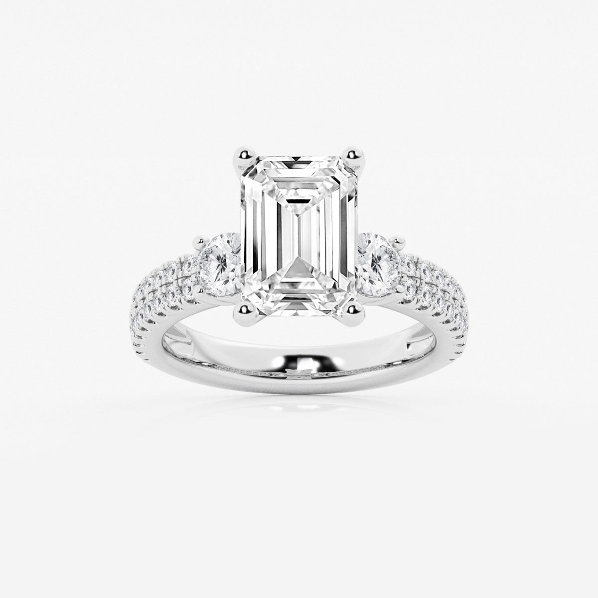 Vivienne - Double Row Accents Engagement Ring