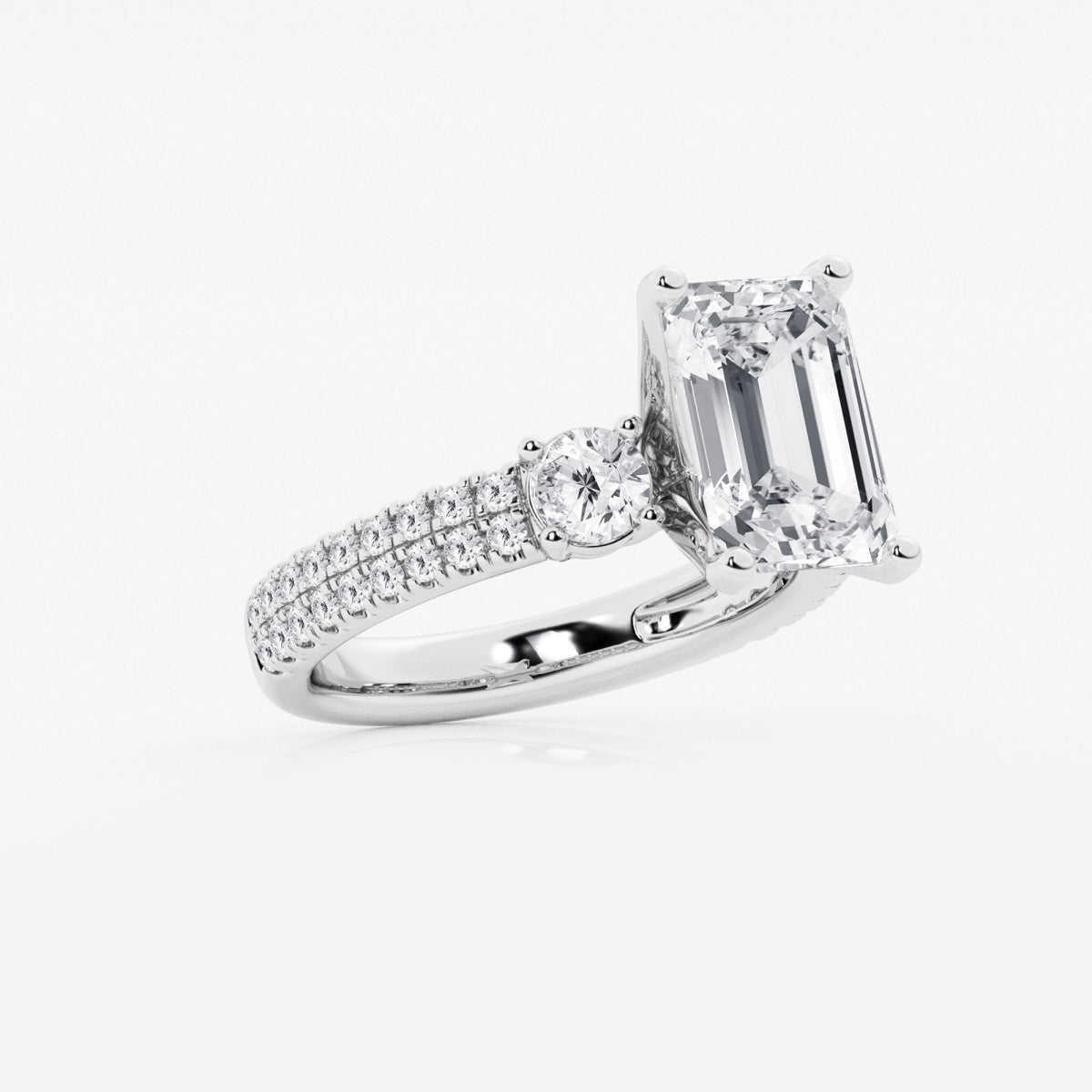 Vivienne - Double Row Accents Engagement Ring