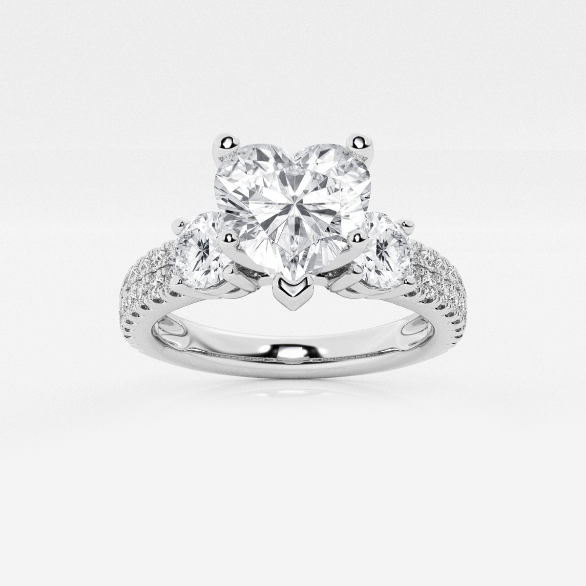 Vivienne - Double Row Accents Engagement Ring