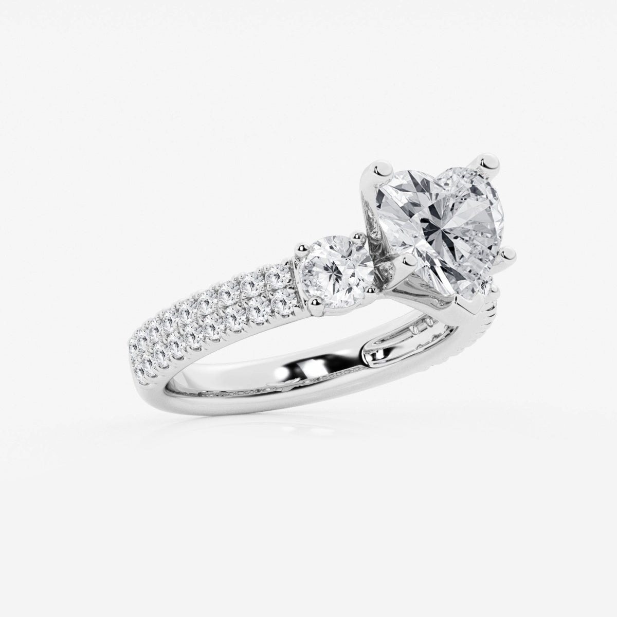 Vivienne - Double Row Accents Engagement Ring