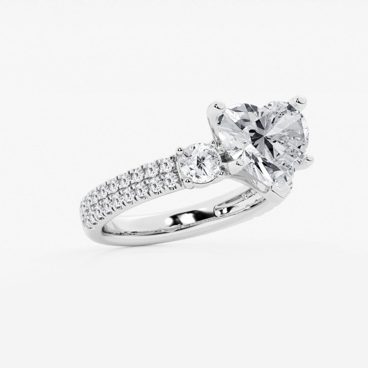 Vivienne - Double Row Accents Engagement Ring